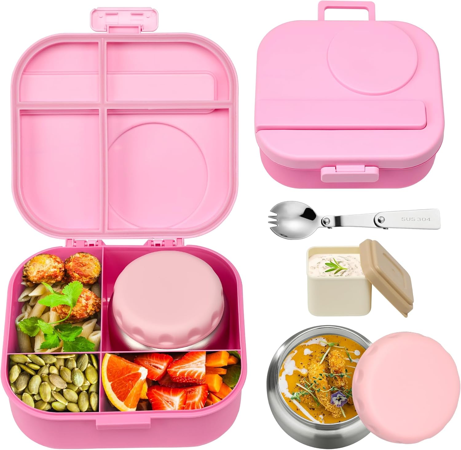 Bento Lunch Box for Kids with 12oz Soup Thermo