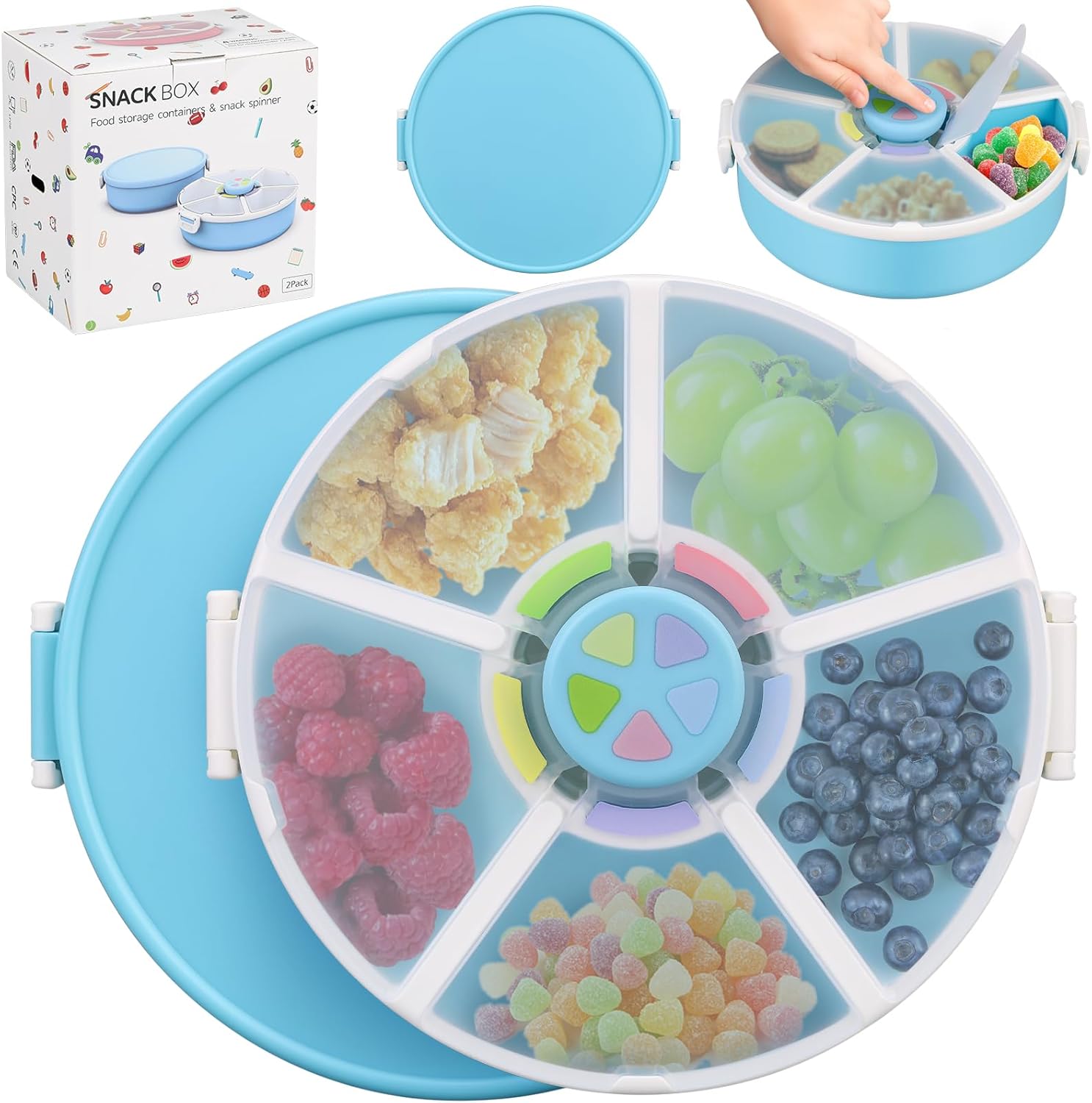 2 Pack Kids Original Snack Spinner Bundle