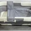 Baby Bathtub for Newborn with Thermometer & Soft Floating Cushion, Bathtub with Drain Hole, Durable Travel Foldable Baby Tubs for Infants to Toddler (Cool Gray)