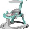 Baby Walker with Wheels for Boy Girl with Bouncer, Music and Lights Baby Jumper Activity Center, Adjustable Height Speed, Push Walker for Ages 7-18 Months Toddler (Green)