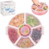 Kids Original Snack Spinner Bundle - Reusable Snack Container with 5 Compartment Dispenser and Lid | BPA and PVC Free | Dishwasher Safe | No Spill, Leakproof,for Toddlers,School (Pink)