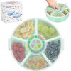 Kids Original Snack Spinner Bundle - Reusable Snack Container with 5 Compartment Dispenser and Lid | BPA and PVC Free | Dishwasher Safe | No Spill, Leakproof,for Toddlers,School(Green)