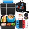 Game Lunch Box for Kids with Thermo 9oz Wide Mouth Stainless Food Jar and Insulated Lunch Bag Leakproof Lunch Box Set for Travel School