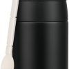 10oz Soup Thermo for Hot Food Kids Insulated Food Jar with Spoon Wide Mouth Stainless Steel Lunch Container Leak Proof Vacuum Food Box for School Travel Picnic Black