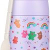 10oz Soup Thermo for Hot Food Kids Insulated Food Jar with Spoon Wide Mouth Stainless Steel Lunch Container Leak Proof Vacuum Food Box for School Travel Picnic Purple Bear