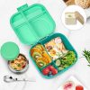 Bento Lunch Box for Kids with 12oz Soup Thermo,4 Compartments Lunch Box Containers Kids, Includes Foldable Spoon &Sauce Jar, BPA Free&Leak proof,Insulated Food Jar for Travel,School,Picnic