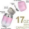 Insulated Soup Thermo 17oz - Stainless Steel Vacuum Lunch Box for Adults, Kids Leakproof Hot Food Container with Handle Folding Spoon (School Office Outdoor)