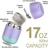 Insulated Soup Thermo 17oz - Stainless Steel Vacuum Lunch Box for Adults, Kids Leakproof Hot Food Container with Handle Folding Spoon (School Office Outdoor)