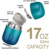 Insulated Soup Thermo 17oz - Stainless Steel Vacuum Lunch Box for Adults, Kids Leakproof Hot Food Container with Handle Folding Spoon (School Office Outdoor)