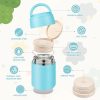 10oz Soup Thermo for Hot Food Kids Insulated Food Jar with Spoon Wide Mouth Stainless Steel Lunch Container Leak Proof Vacuum Food Box for School Travel Picnic Ice Blue