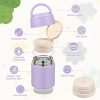 10oz Soup Thermo for Hot Food Kids Insulated Food Jar with Spoon Wide Mouth Stainless Steel Lunch Container Leak Proof Vacuum Food Box for School Travel Picnic Purple