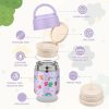 10oz Soup Thermo for Hot Food Kids Insulated Food Jar with Spoon Wide Mouth Stainless Steel Lunch Container Leak Proof Vacuum Food Box for School Travel Picnic Purple Bear