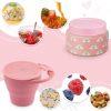 10oz Soup Thermo for Hot Food Silicone Snack Cup Set for Kids Lunch Thermo Leak-Proof Vacuum Stainless Steel Wide Mouth Food Jar for School Travel