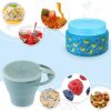 10oz Soup Thermo for Hot Food Silicone Snack Cup Set for Kids Lunch Thermo Leak-Proof Vacuum Stainless Steel Wide Mouth Food Jar for School Travel