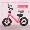 Toddler Balance Bike 12” No Pedal Training Bicycle for Kids 24 Months to 5 Years Tool-Free Adjustments Seat and Handlebar Best Gift for 2-5 Boys Girls