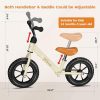 Toddler Balance Bike 12” No Pedal Training Bicycle for Kids 24 Months to 5 Years Tool-Free Adjustments Seat and Handlebar Best Gift for 2-5 Boys Girls