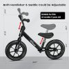 Toddler Balance Bike 12” No Pedal Training Bicycle for Kids 24 Months to 5 Years Tool-Free Adjustments Seat and Handlebar Best Gift for 2-5 Boys Girls