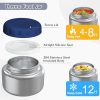 Bento Lunch Box for Kids with 12oz Soup Thermo,4 Compartments Lunch Box Containers Kids, Includes Foldable Spoon &Sauce Jar, BPA Free&Leak proof,Insulated Food Jar for Travel,School (Black)