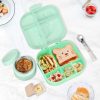 Kids Lunch Box Set -12oz Insulated Food Jar, Thermal Bag,Leakproof Lunch Food Containers Cutlery (BPA Free)-Gift for Girls/Boys Age 3-10(Green+Green Jar)