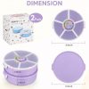 Kids Original Snack Spinner Bundle - Reusable Snack Container with 5 Compartment Dispenser and Lid | BPA and PVC Free | Dishwasher Safe | No Spill, Leakproof,for Toddlers,School (Purple)