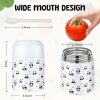 10oz Soup Thermo for Hot Food Kids Insulated Food Jar with Spoon Wide Mouth Stainless Steel Lunch Container Leak Proof Vacuum Food Box for School Travel Picnic White Panda
