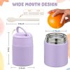 10oz Soup Thermo for Hot Food Kids Insulated Food Jar Container with Spoon Width Mouth Stainless Steel Leak Proof Thermo Lunch Box for School Travel