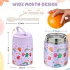 10oz Soup Thermo for Hot Food Kids Insulated Food Jar Container with Spoon Width Mouth Stainless Steel Leak Proof Thermo Lunch Box for School Travel