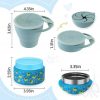 10oz Soup Thermo for Hot Food Silicone Snack Cup Set for Kids Lunch Thermo Leak-Proof Vacuum Stainless Steel Wide Mouth Food Jar for School Travel