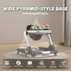 Baby Walker,4-Gear Height Adjustable Baby Walker with Wheels,5 in 1 Baby Activity Center,Music and Lights Bouncer Walker for Baby Boy 6-18 Months,Adjustable Speed Baby Push Walker