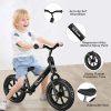 Toddler Balance Bike 12” No Pedal Training Bicycle for Kids 24 Months to 5 Years Tool-Free Adjustments Seat and Handlebar Best Gift for 2-5 Boys Girls