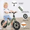 Toddler Balance Bike 12” No Pedal Training Bicycle for Kids 24 Months to 5 Years Tool-Free Adjustments Seat and Handlebar Best Gift for 2-5 Boys Girls
