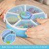 Kids Original Snack Spinner Bundle - Reusable Snack Container with 5 Compartment Dispenser and Lid | BPA and PVC Free | Dishwasher Safe | No Spill, Leakproof,for Toddlers,School (Blue-2Pack)
