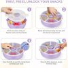 Kids Original Snack Spinner Bundle - Reusable Snack Container with 5 Compartment Dispenser and Lid | BPA and PVC Free | Dishwasher Safe | No Spill, Leakproof,for Toddlers,School (Purple)