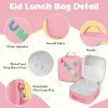 Kids Bento Lunch Box with 12oz Soup Thermo, Kids Leakproof Lunch Food Container with 4 Compartments, Insulated Lunch Bag & Water Cup for Girls Boys to School Travel