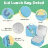 Kids Bento Lunch Box with 12oz Soup Thermo, Kids Leakproof Lunch Food Container with 4 Compartments, Insulated Lunch Bag & Water Cup for Girls Boys to School Travel