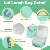 Kids Bento Lunch Box with 12oz Soup Thermo, Kids Leakproof Lunch Food Container with 4 Compartments, Insulated Lunch Bag & Water Cup for Girls Boys to School Travel