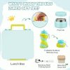 Lunch Box Kids Box Bento Box for Kids - 9oz Soup Thermo, Insulated Bento Lunch Box with Leak Proof Vacuum Insulated Food Jar - 5 Compartments((Blue Sky)