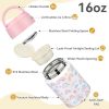 Soup Thermo for Hot Food Kids 16oz Insulated Food Jar Leakproof Thermo Lunch Container for Kids Wide-Mouth Stainless Steel Lunch Box for School with Handle Folding Spoon(3+)​