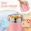 10oz Soup Thermo for Hot Food Kids Insulated Food Jar with Spoon Wide Mouth Stainless Steel Lunch Container Leak Proof Vacuum Food Box for School Travel Picnic Pink