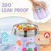 10oz Soup Thermo for Hot Food Kids Insulated Food Jar with Spoon Wide Mouth Stainless Steel Lunch Container Leak Proof Vacuum Food Box for School Travel Picnic Purple Bear