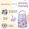 10oz Soup Thermo for Hot Food Kids Insulated Food Jar Container with Spoon Width Mouth Stainless Steel Leak Proof Thermo Lunch Box for School Travel