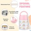 10oz Soup Thermo for Hot Food Kids Insulated Food Jar Container with Spoon Width Mouth Stainless Steel Leak Proof Thermo Lunch Box for School Travel
