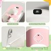 Reclining Baby Bathtub for Newborn, Angle Adjustable Baby Tub for Infant to Toddler, Bath Support in Tub, Thermometer & Bath Kneeler Rest Pad & Clean Rinse Cup, 6-36 Months-Pink