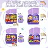 Bento Lunch Box for Kids with 9oz Soup Thermo Leak-Proof Lunch Food Container with 5 Compartment Thermo Hot Food Jar and Insulated Lunch Bag for Kid Toddler Girls Boys to School(Purple)