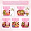 Bento Lunch Box for Kids with 12oz Soup Thermo,4 Compartments Lunch Box Containers Kids, Includes Foldable Spoon &Sauce Jar, BPA Free&Leak proof,Insulated Food Jar for Travel,School (Pink)