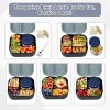 Bento Lunch Box for Kids with 12oz Soup Thermo,4 Compartments Lunch Box Containers Kids, Includes Foldable Spoon &Sauce Jar, BPA Free&Leak proof,Insulated Food Jar for Travel,School (Black)