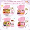 Kids Bento Lunch Box with 12oz Soup Thermo, Kids Leakproof Lunch Food Containers with 4 Compartment,Insulated Hot Food Jar with Lunch Bag for School, Travel (Pink+Pink Jar)