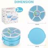 Kids Original Snack Spinner Bundle - Reusable Snack Container with 5 Compartment Dispenser and Lid | BPA and PVC Free | Dishwasher Safe | No Spill, Leakproof,for Toddlers,School (Blue-2Pack)