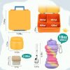 Bento Lunch Box for Kids with 9oz Soup Thermo, Leakproof Lunch Food Containers with 4 Compartment, Kids Thermo Hot Food Jar for School Travel