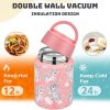 Soup Thermo for Hot Food Kids 16oz Insulated Food Jar Leakproof Thermo Lunch Container for Kids Wide-Mouth Stainless Steel Lunch Box for School with Handle Folding Spoon(3+)